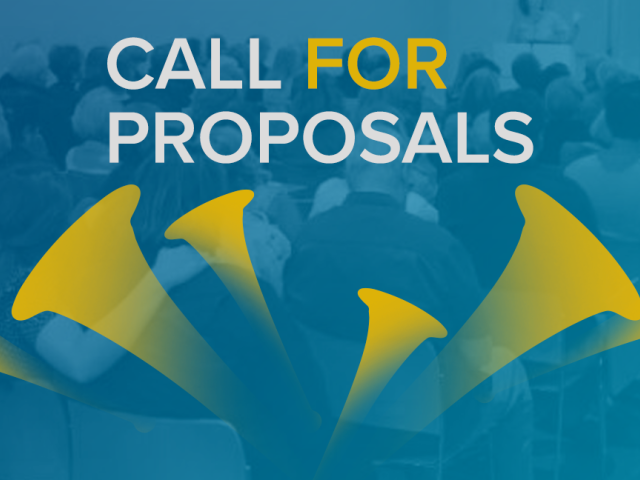 Call for Proposals graphic with trumpets
